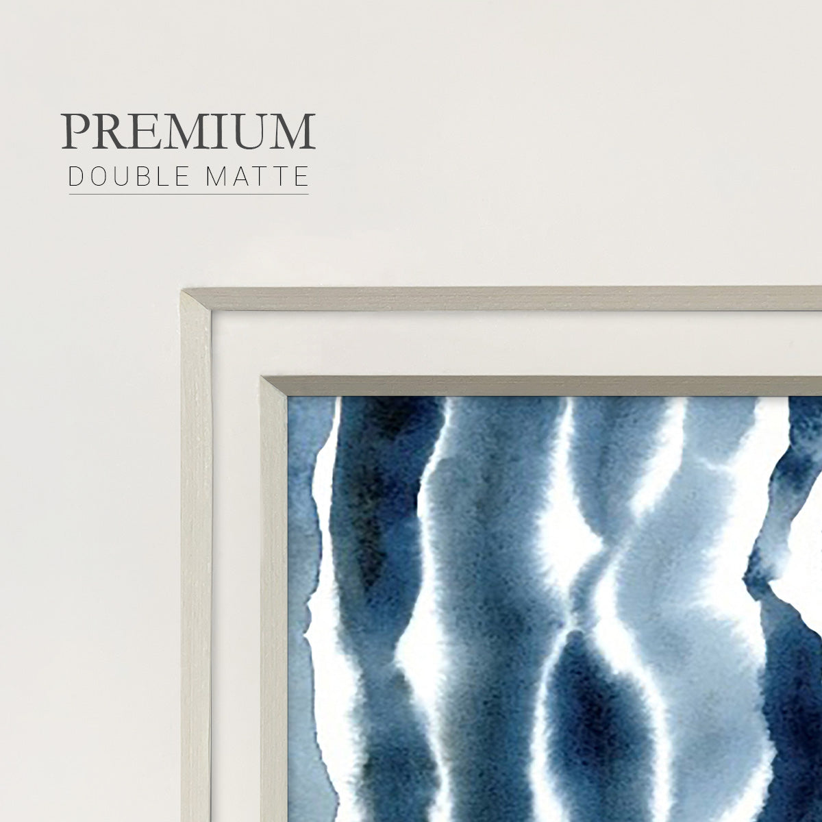 True Blue Wave II Premium Framed Print Double Matboard