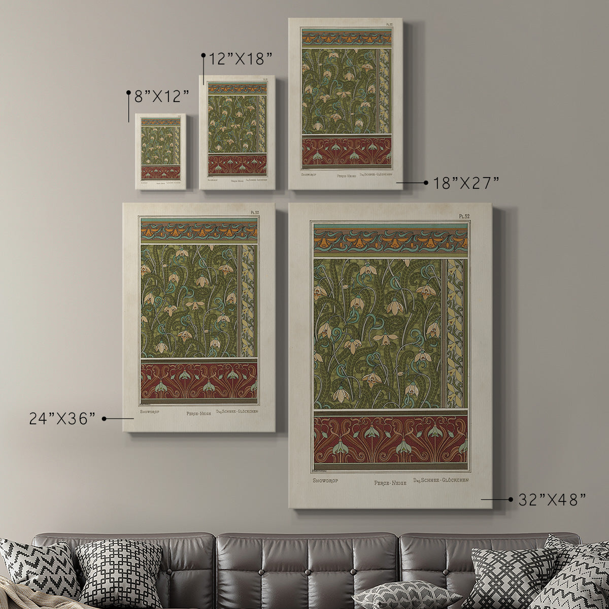 Nouveau Decorative VI Premium Gallery Wrapped Canvas - Ready to Hang