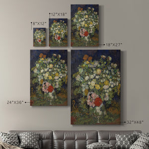 Bouquet of Flowers in a Vase Premium Gallery Wrapped Canvas - Ready to Hang