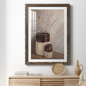 Pussywillows & Spring - Barnwood Framed Art Print