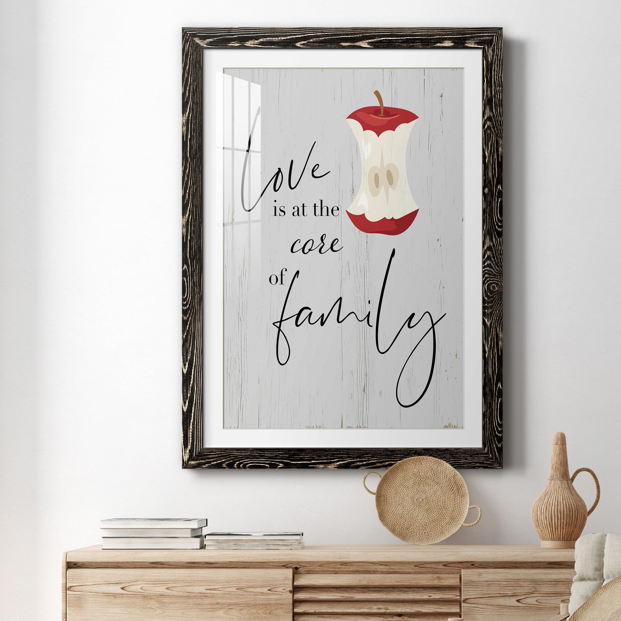 Core of Family - Premium Framed Print - Distressed Barnwood Frame - Ready to Hang