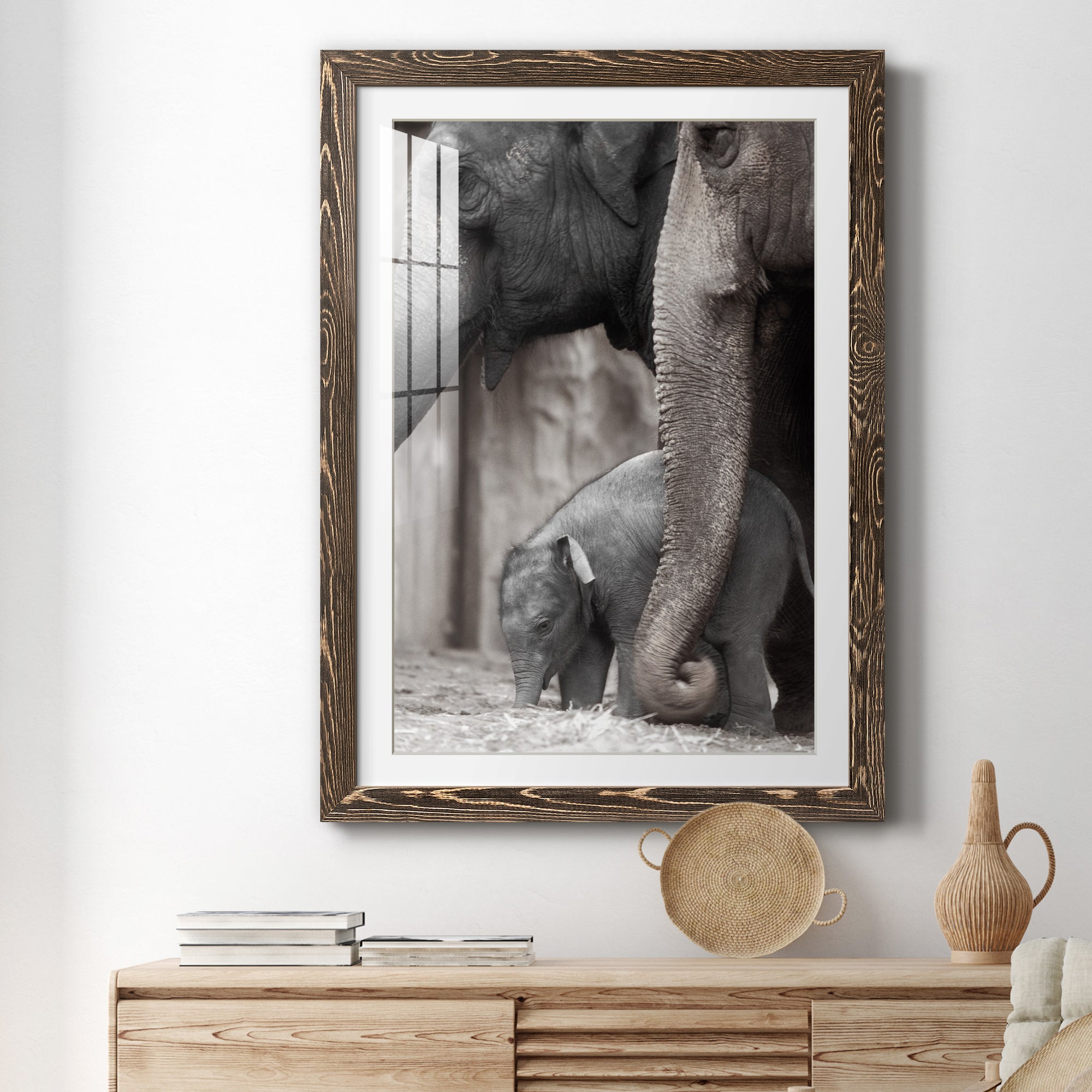 Family Moment - Barnwood Framed Art Print