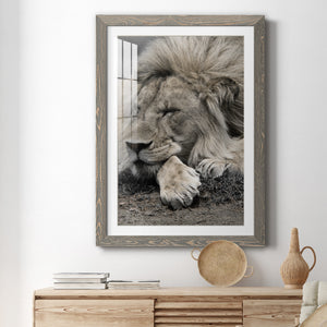 Sleepy Afternoon in Masai Mara - Barnwood Framed Art Print