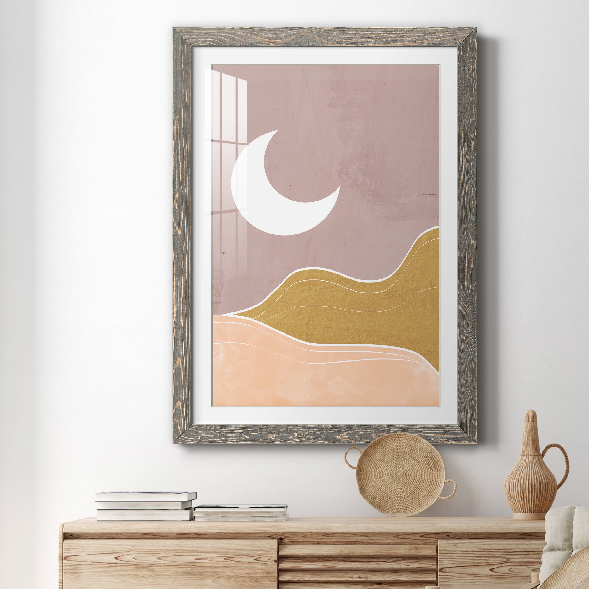 Sedona Moon - Premium Framed Print - Distressed Barnwood Frame - Ready to Hang