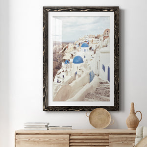 Santorini - Premium Framed Print - Distressed Barnwood Frame - Ready to Hang
