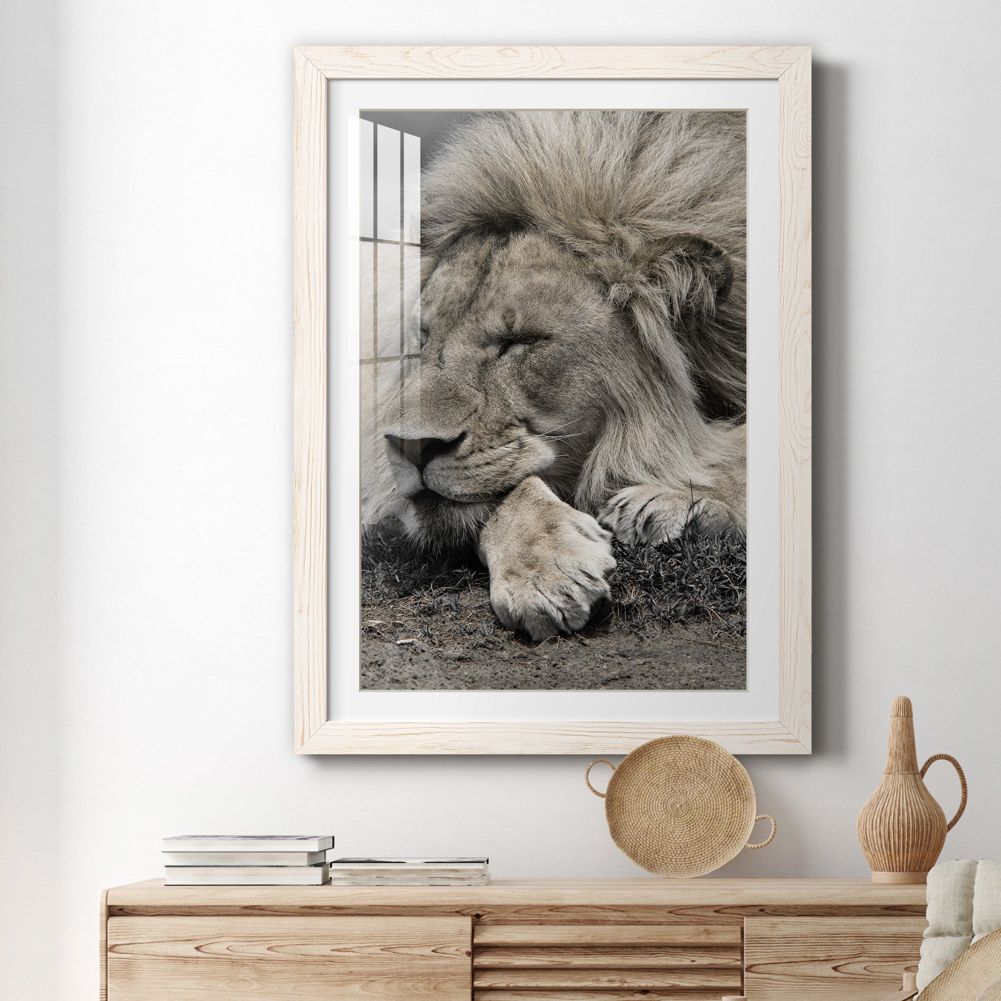 Sleepy Afternoon in Masai Mara - Barnwood Framed Art Print