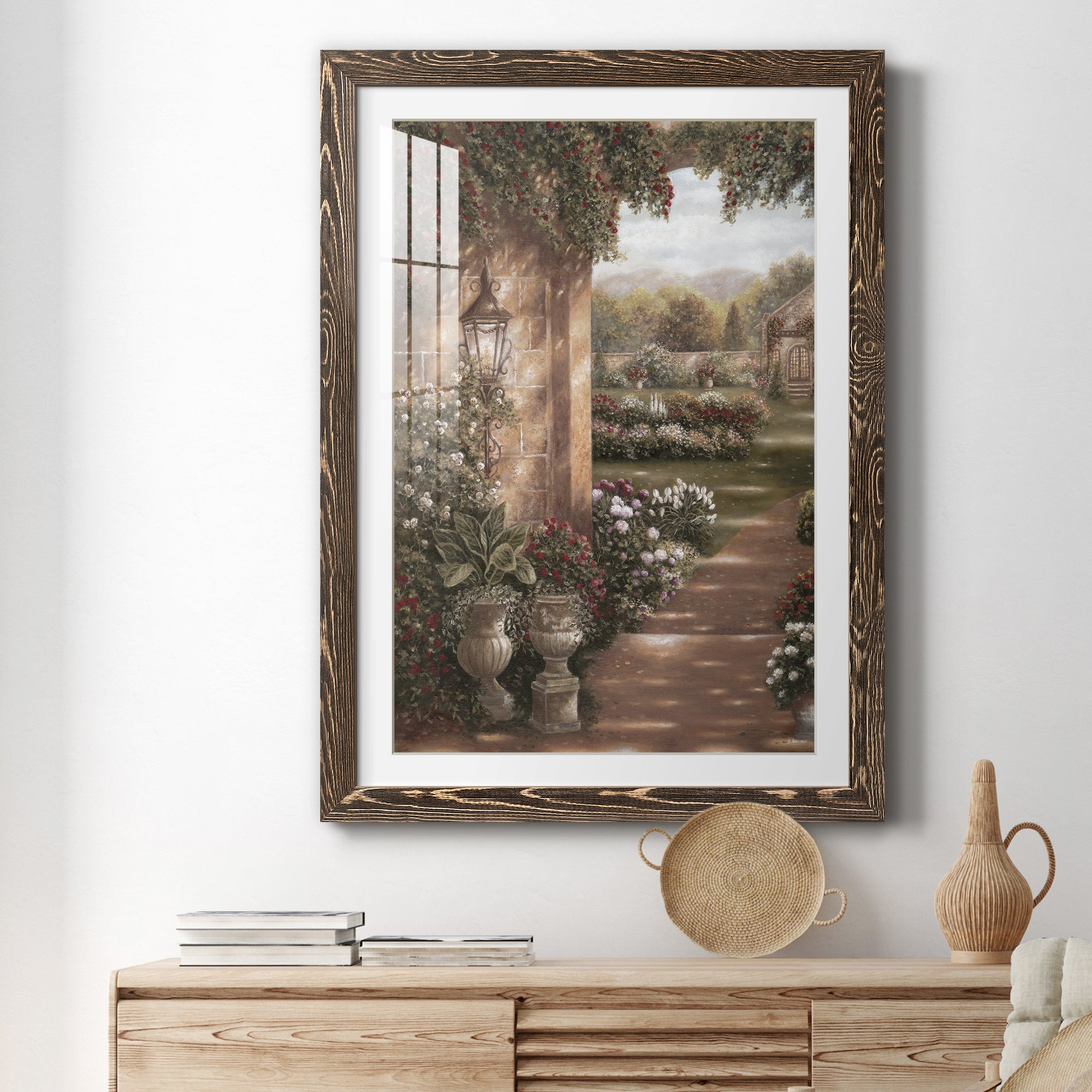 Evening in the Conservatory - Barnwood Framed Art Print