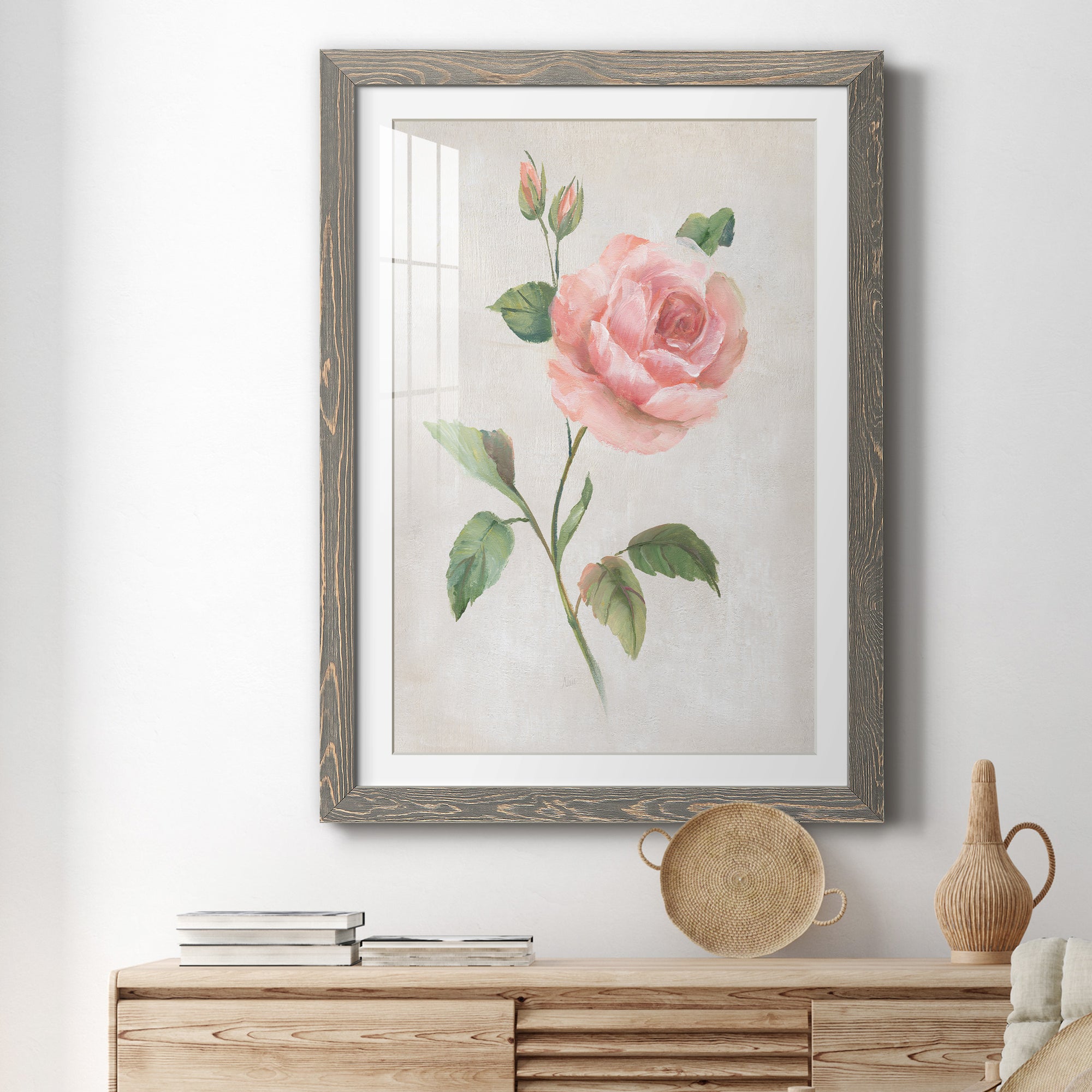 Grandiflora I - Barnwood Framed Art Print
