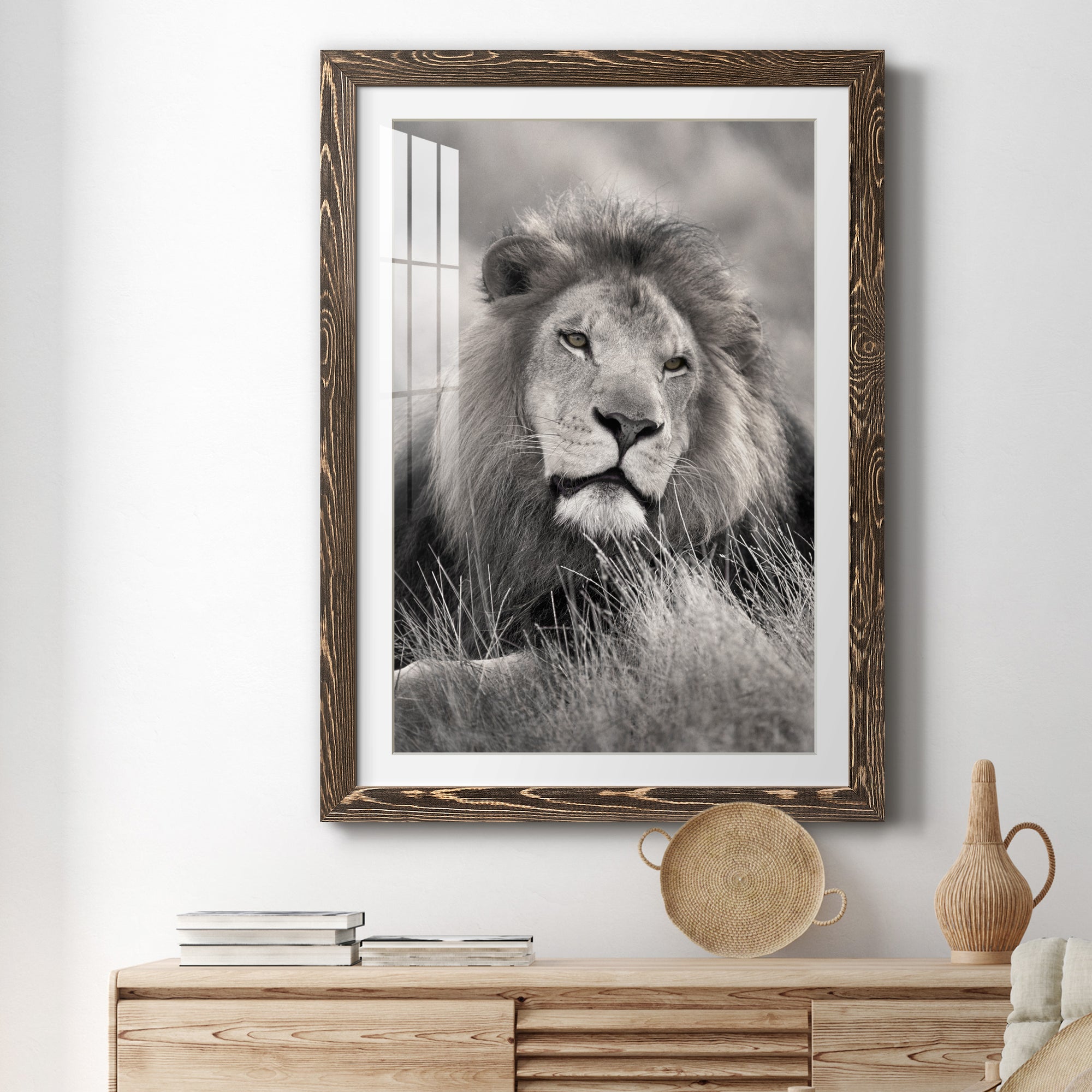 Pride of the Pride - Barnwood Framed Art Print