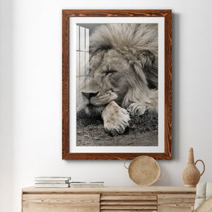 Sleepy Afternoon in Masai Mara - Barnwood Framed Art Print