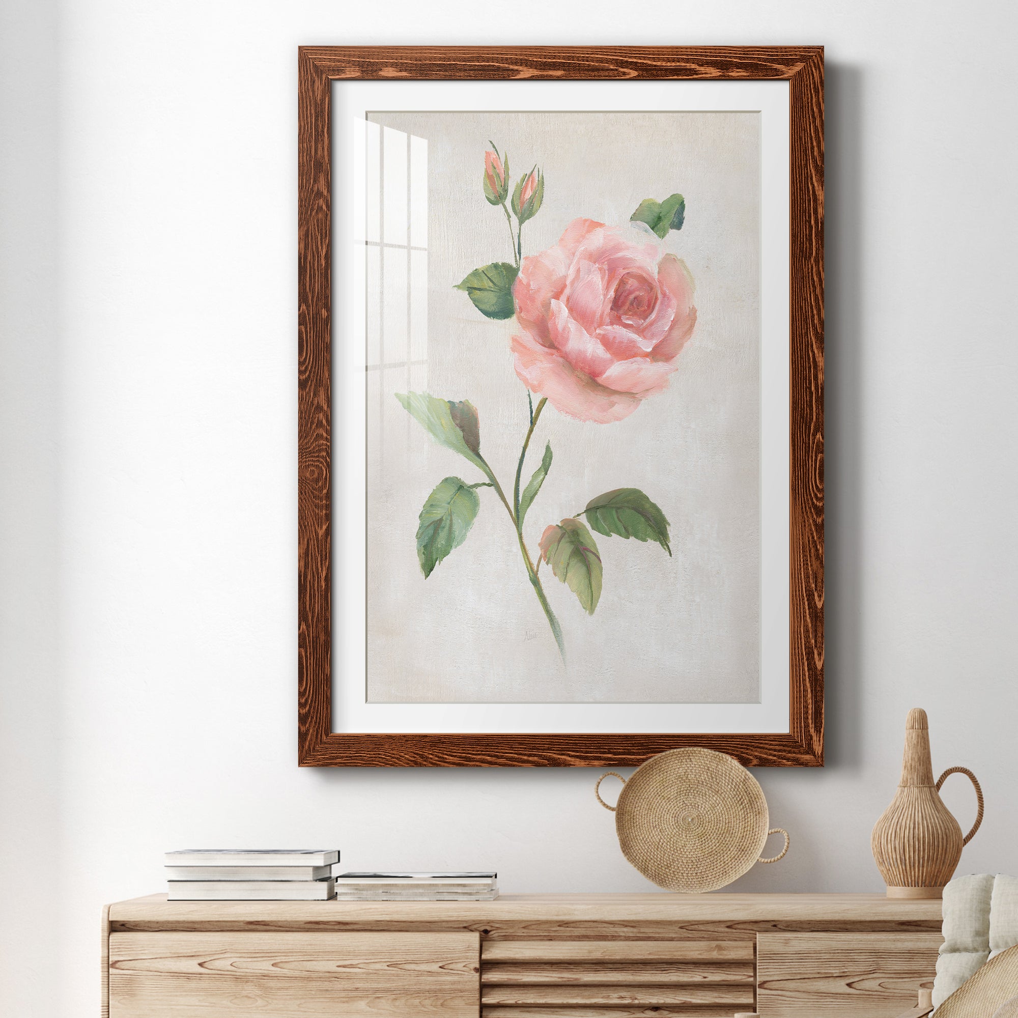 Grandiflora I - Barnwood Framed Art Print