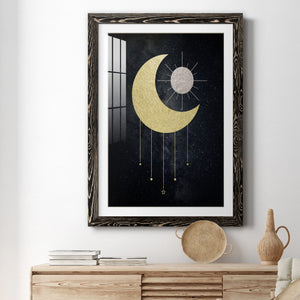 Jeweled Moon - Premium Framed Print - Distressed Barnwood Frame - Ready to Hang