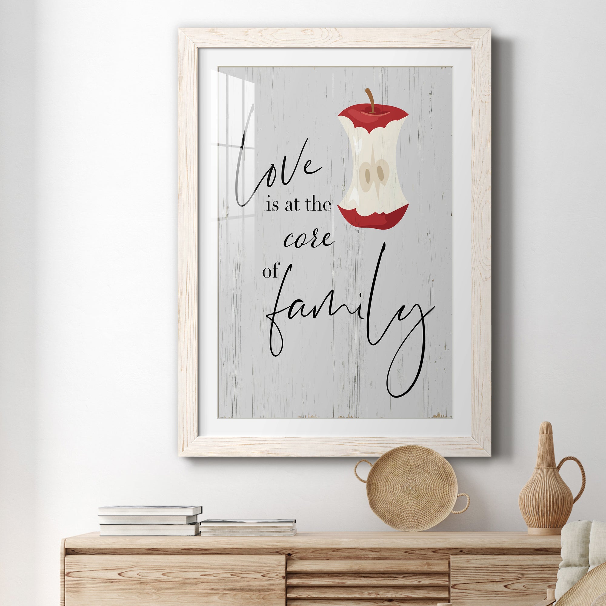 Core of Family - Premium Framed Print - Distressed Barnwood Frame - Ready to Hang