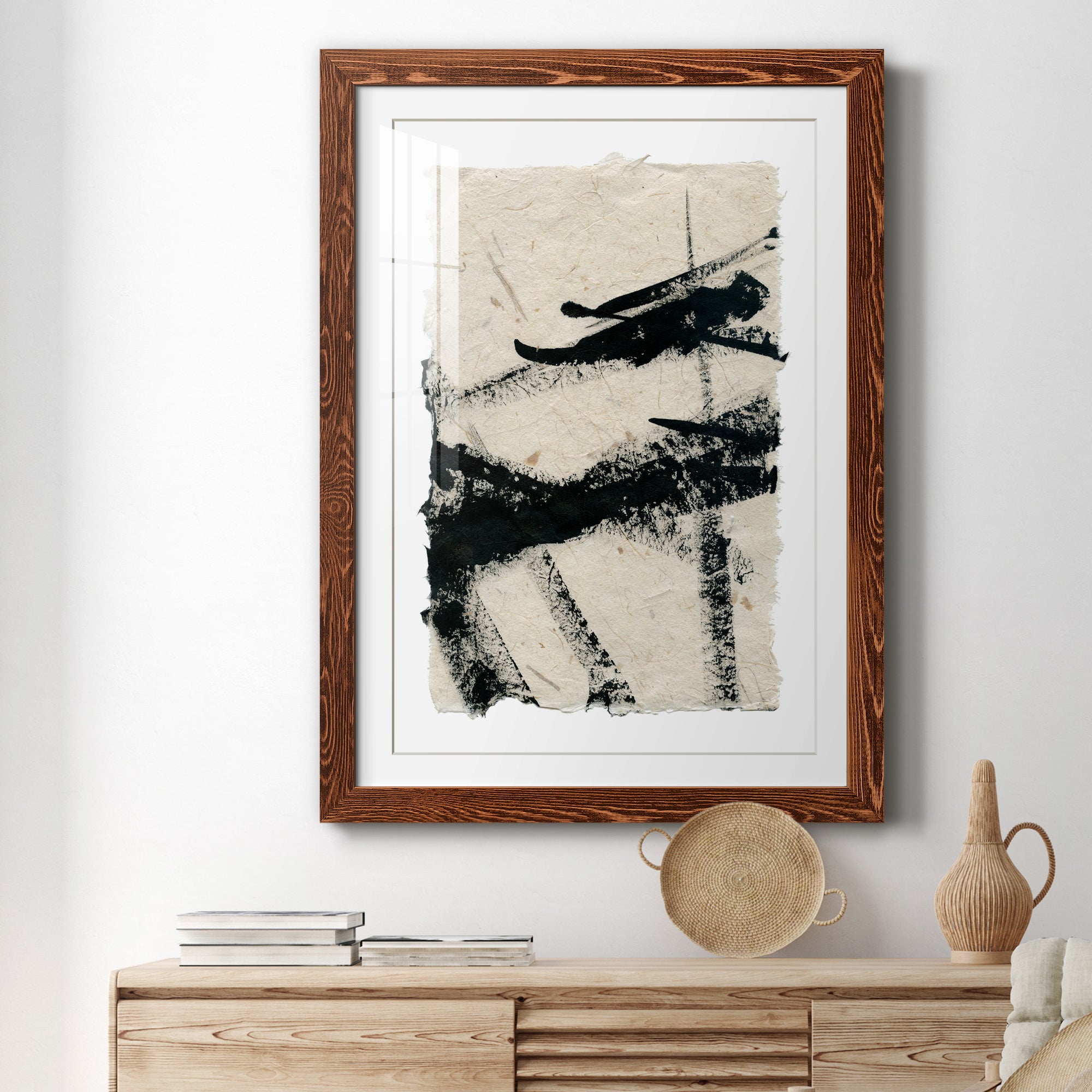 Lines Crossed II - Premium Framed Print - Distressed Barnwood Frame - Ready to Hang