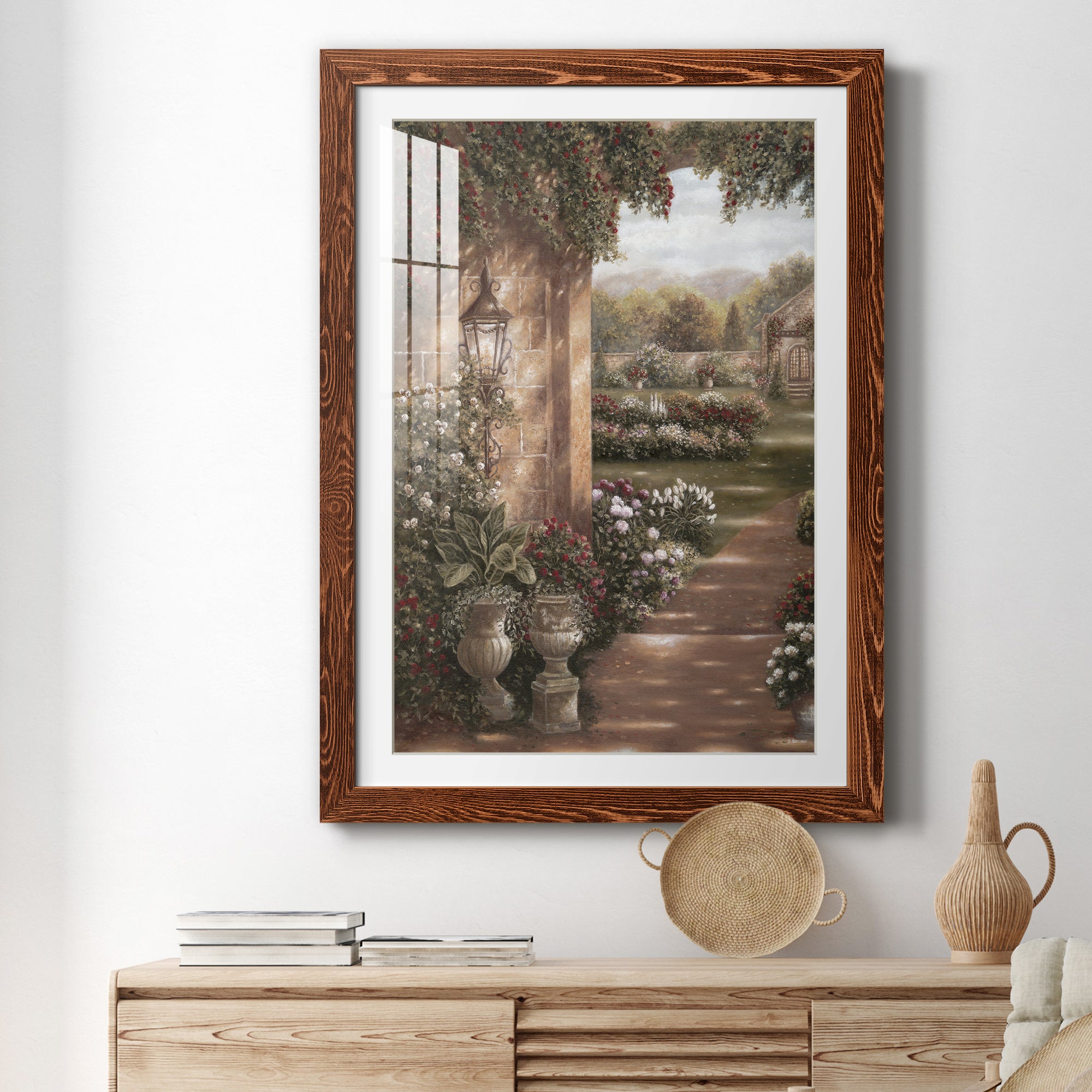 Evening in the Conservatory - Barnwood Framed Art Print