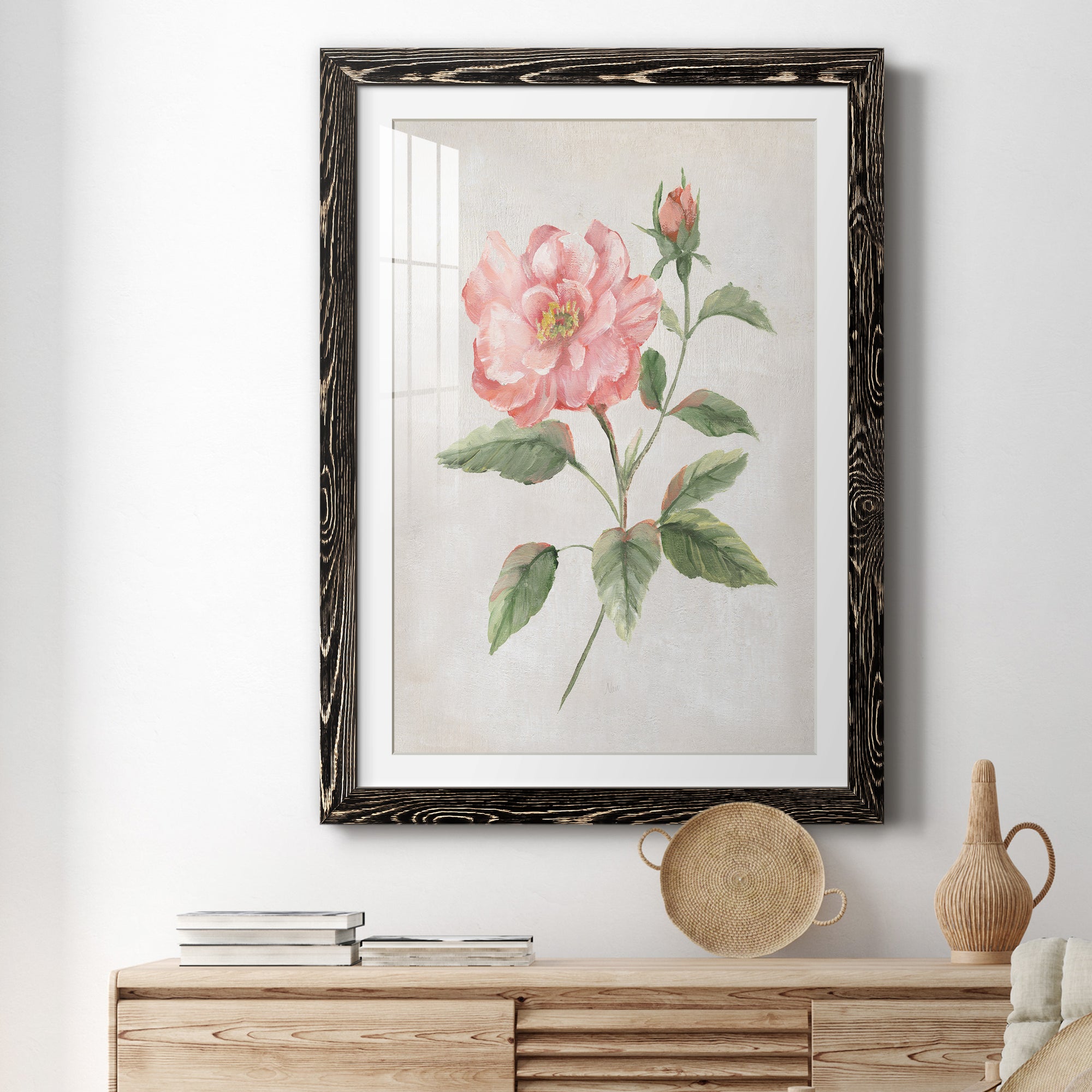 Grandiflora II - Barnwood Framed Art Print