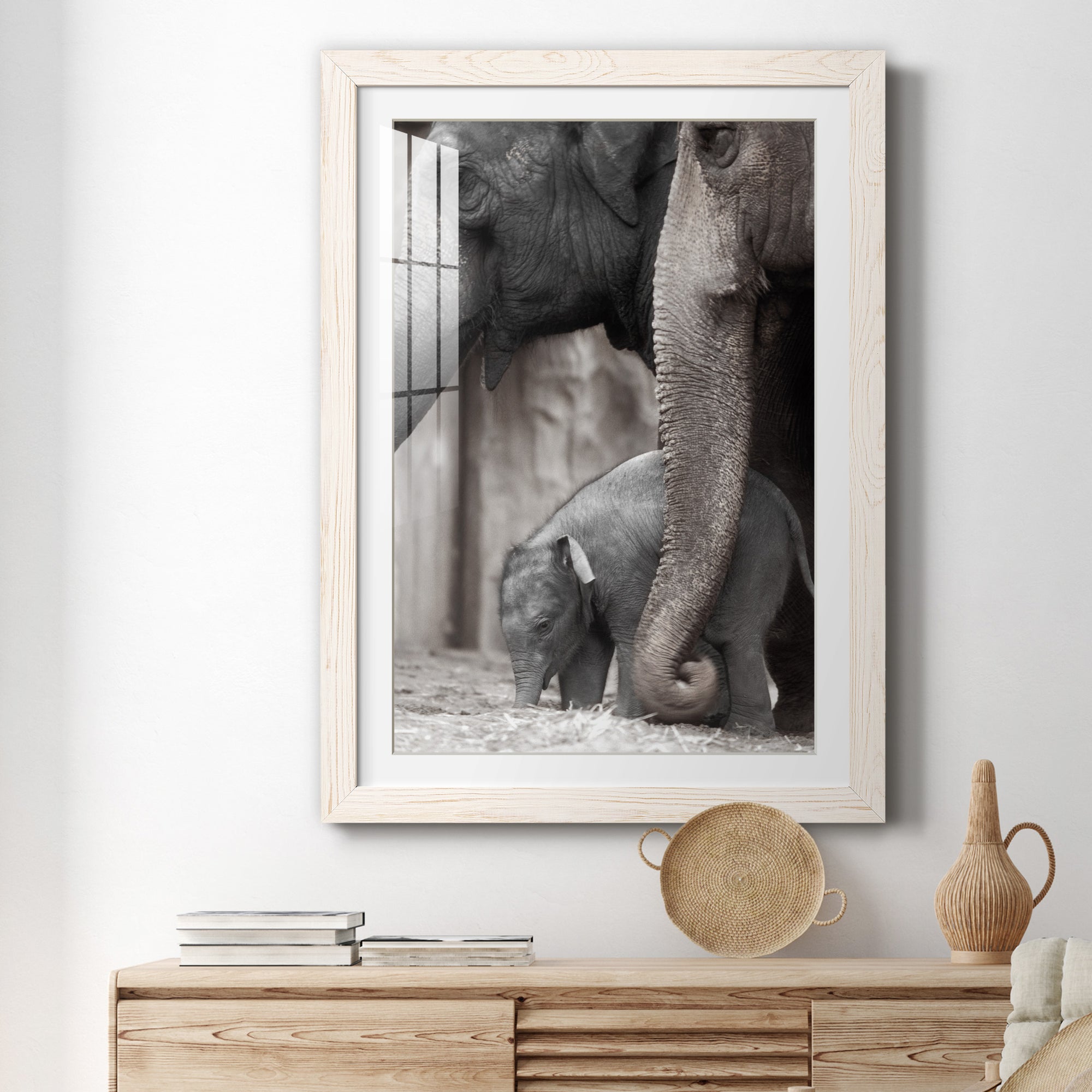 Family Moment - Barnwood Framed Art Print