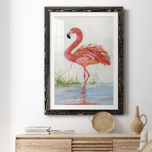 Flamingo II - Barnwood Framed Art Print