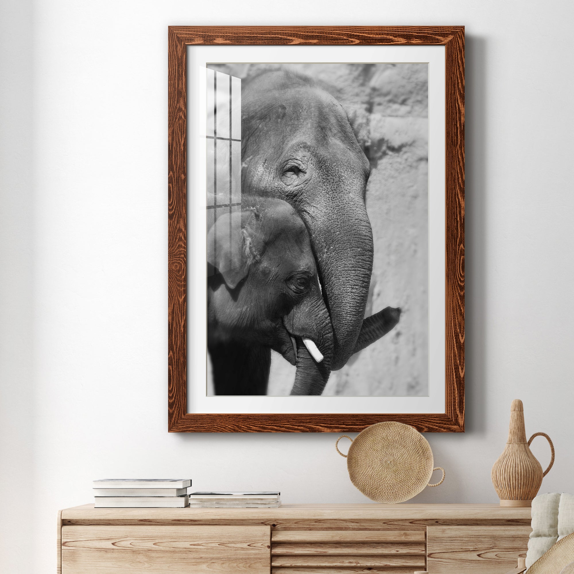 Tender Moment - Barnwood Framed Art Print