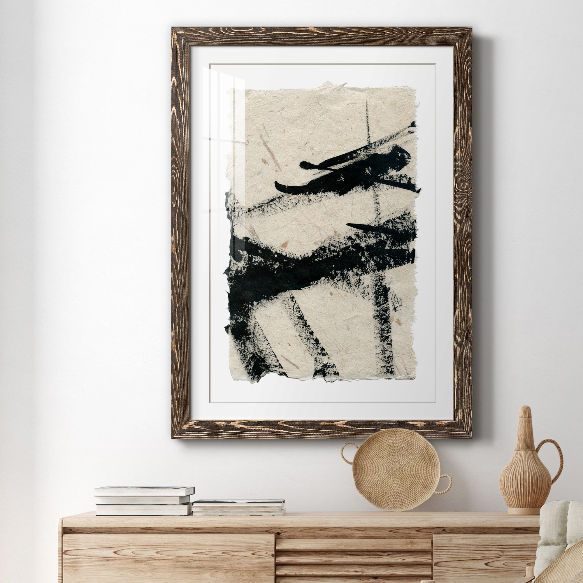 Lines Crossed II - Premium Framed Print - Distressed Barnwood Frame - Ready to Hang
