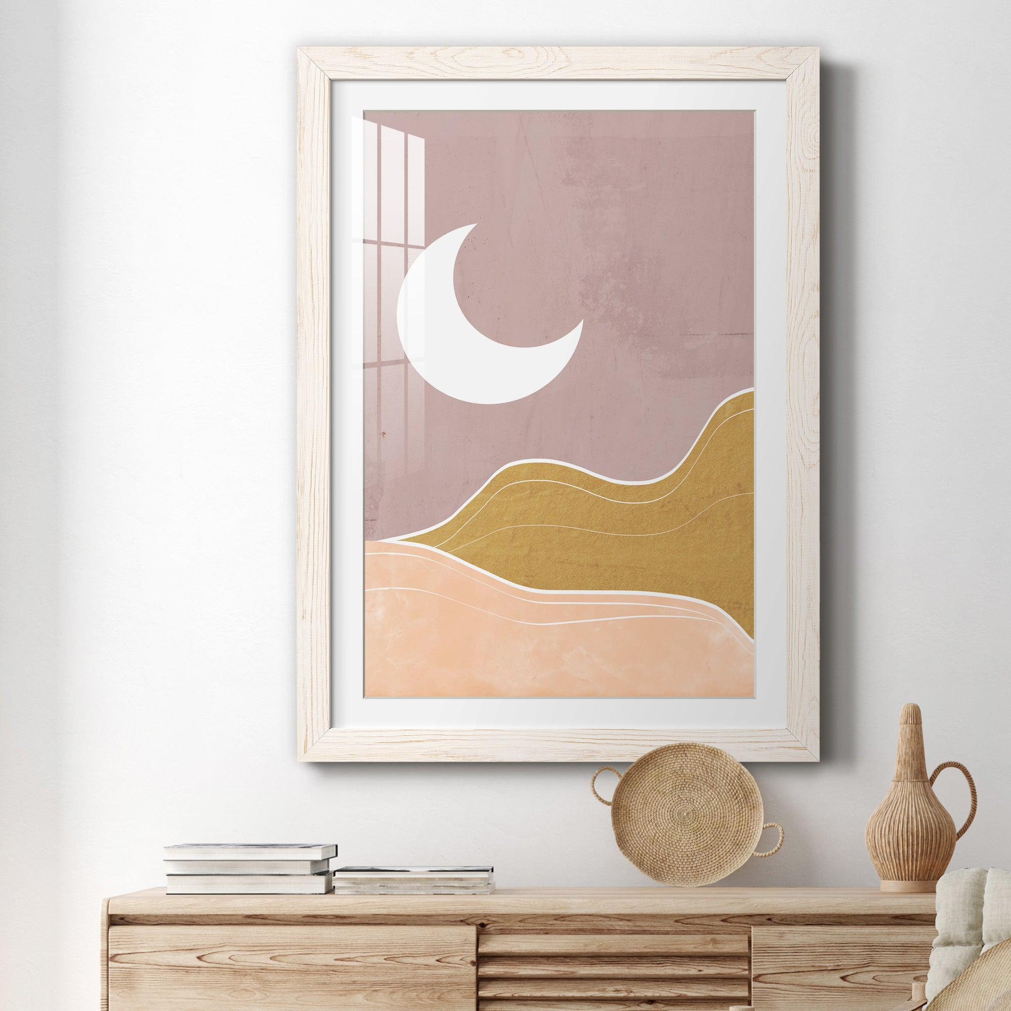Sedona Moon - Premium Framed Print - Distressed Barnwood Frame - Ready to Hang