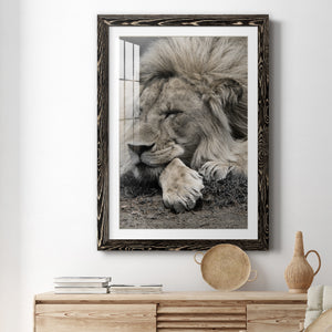 Sleepy Afternoon in Masai Mara - Barnwood Framed Art Print