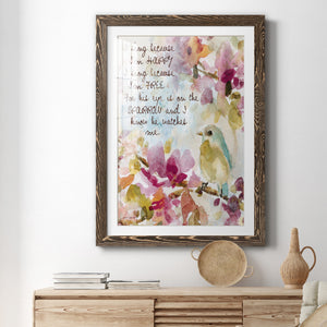 He Watches Me - Barnwood Framed Art Print