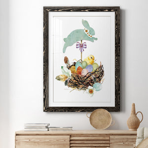 Bunny Hop - Barnwood Framed Art Print