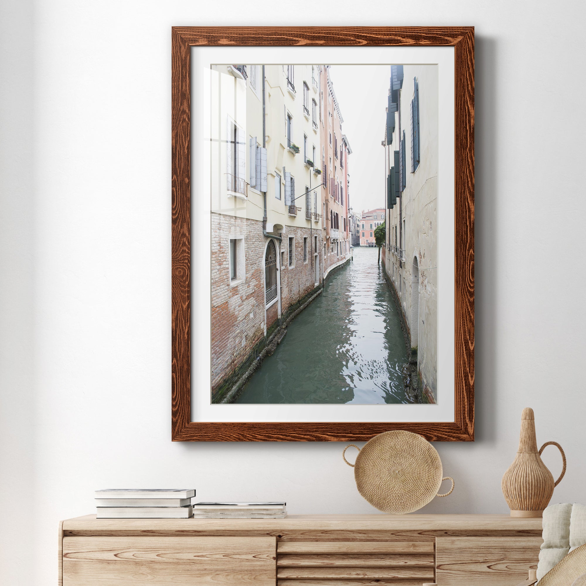 Venice Canal II - Premium Framed Print - Distressed Barnwood Frame - Ready to Hang