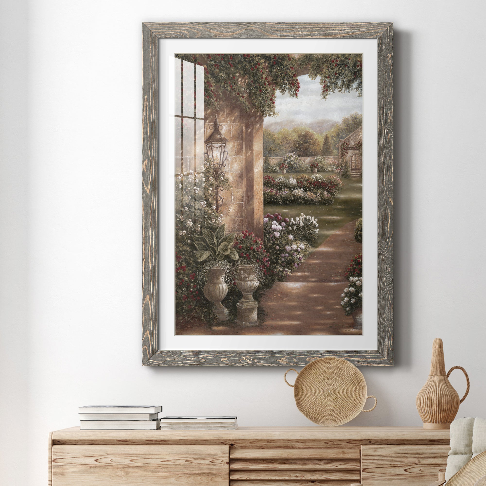 Evening in the Conservatory - Barnwood Framed Art Print