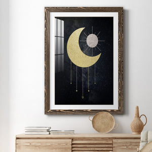 Jeweled Moon - Premium Framed Print - Distressed Barnwood Frame - Ready to Hang