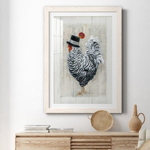 Sunday Best Rooster - Barnwood Framed Art Print