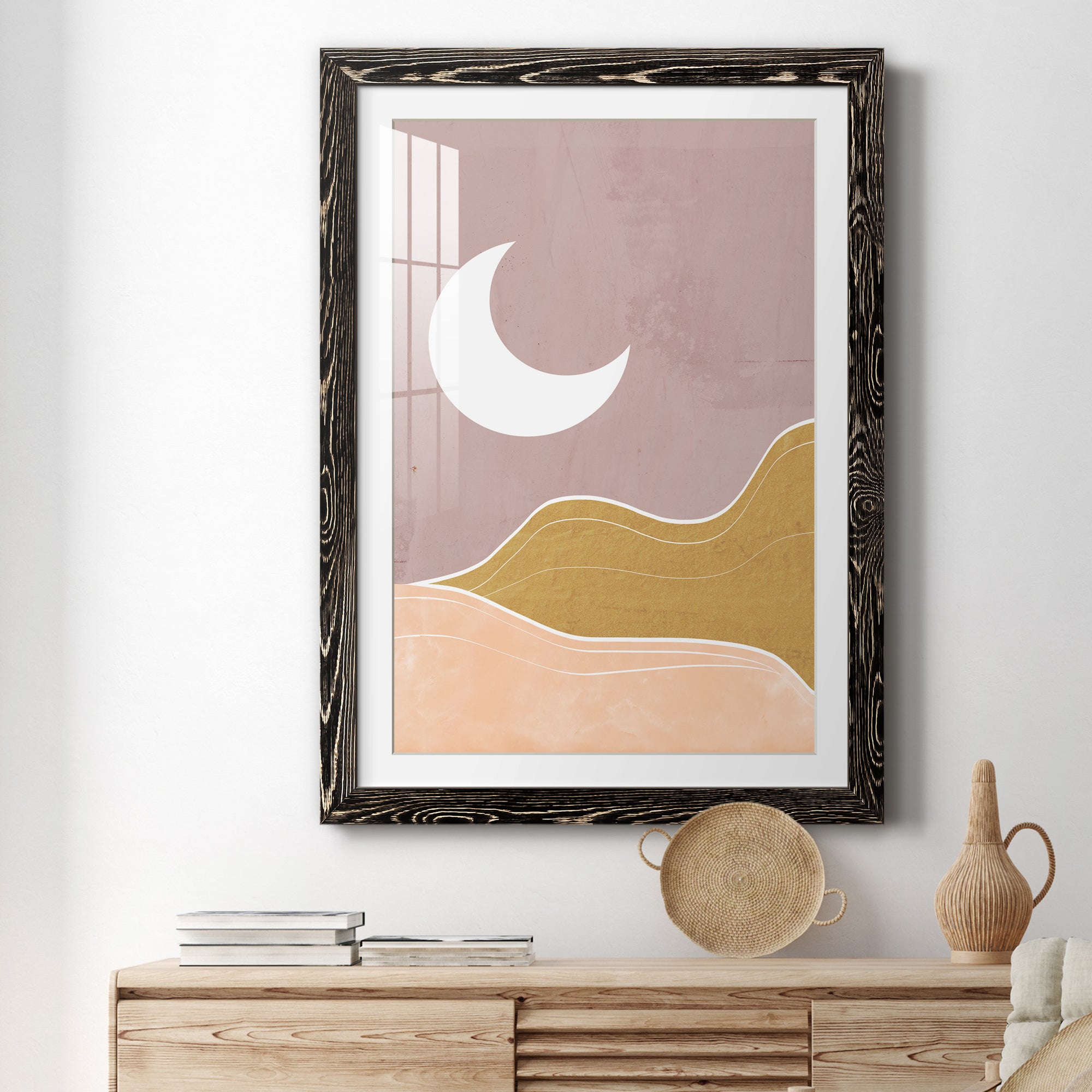 Sedona Moon - Premium Framed Print - Distressed Barnwood Frame - Ready to Hang