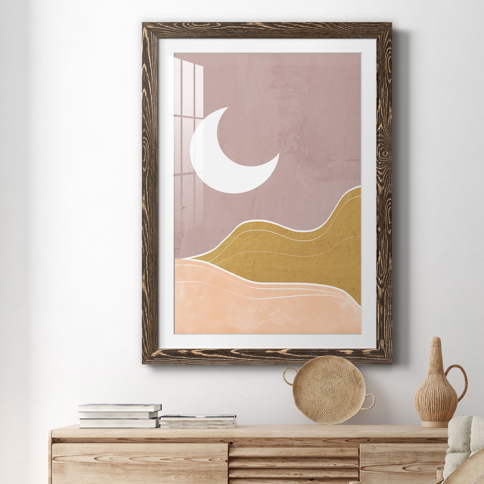 Sedona Moon - Premium Framed Print - Distressed Barnwood Frame - Ready to Hang