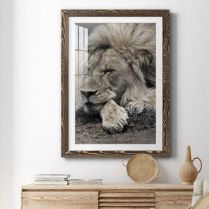 Sleepy Afternoon in Masai Mara - Barnwood Framed Art Print