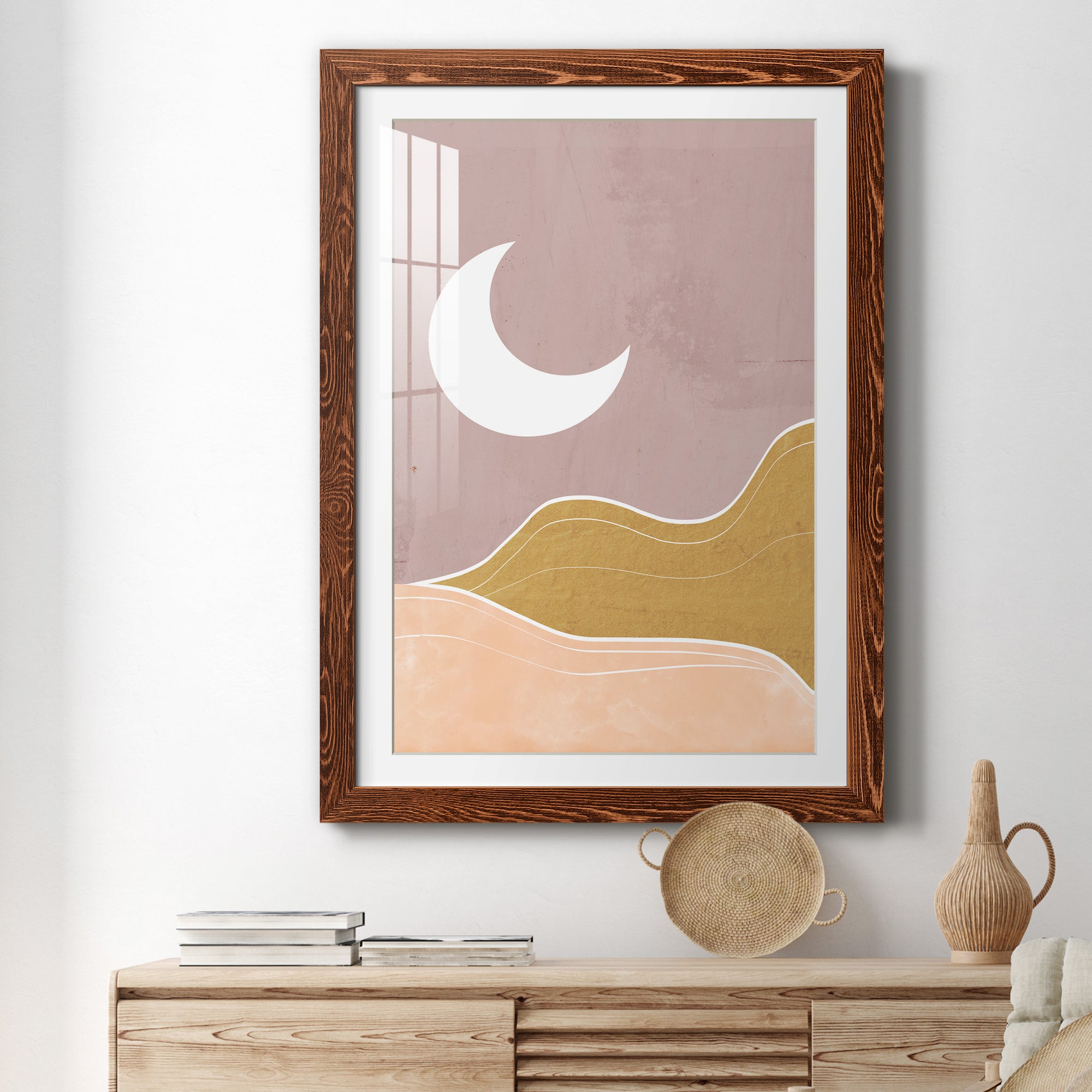 Sedona Moon - Premium Framed Print - Distressed Barnwood Frame - Ready to Hang