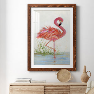 Flamingo I - Barnwood Framed Art Print