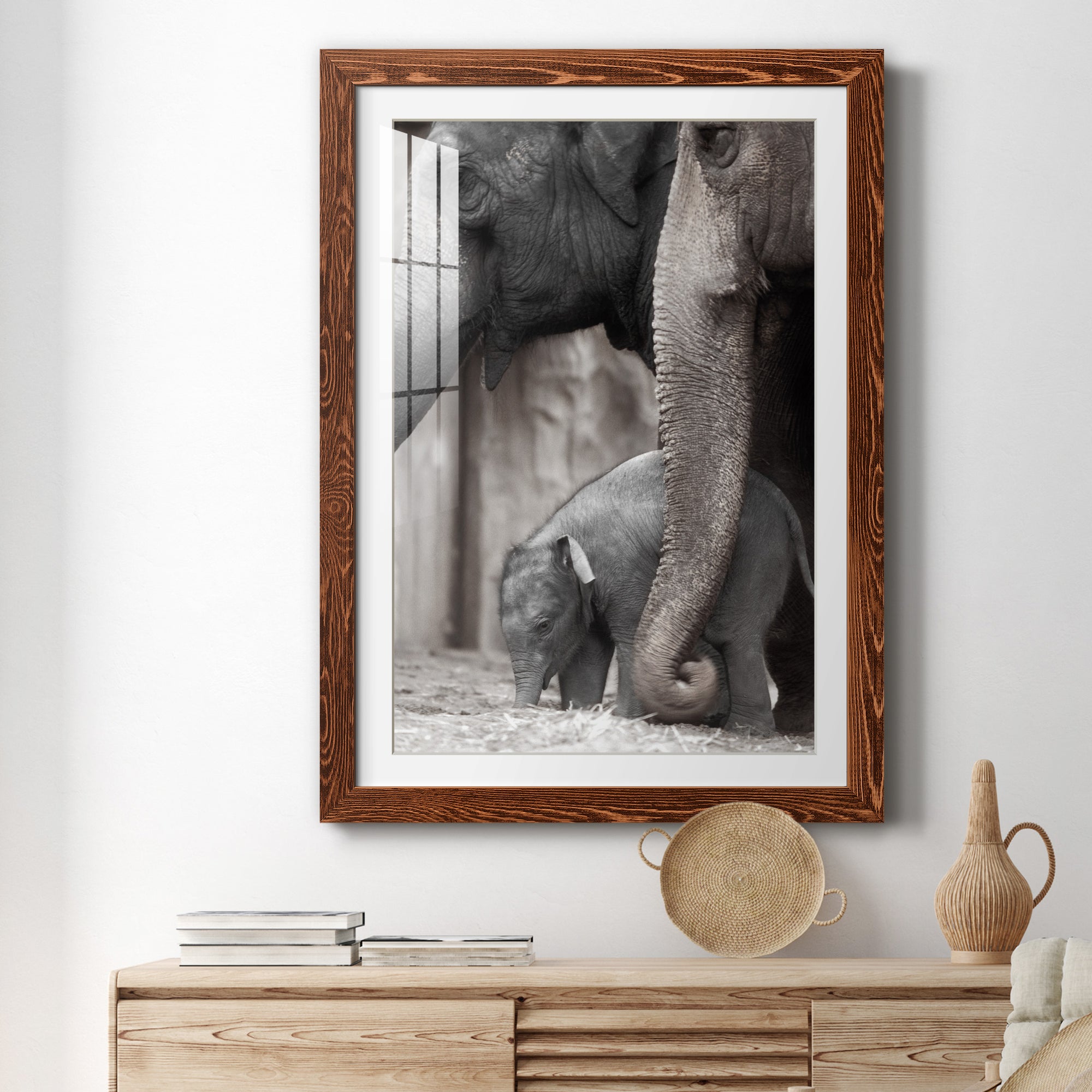 Family Moment - Barnwood Framed Art Print