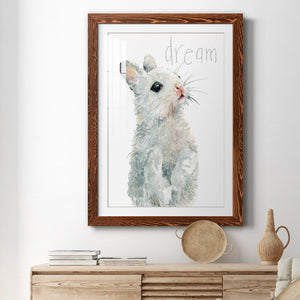 Forest Fur Baby Bunny - Premium Framed Print - Distressed Barnwood Frame - Ready to Hang