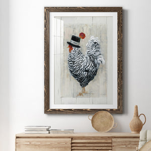 Sunday Best Rooster - Barnwood Framed Art Print