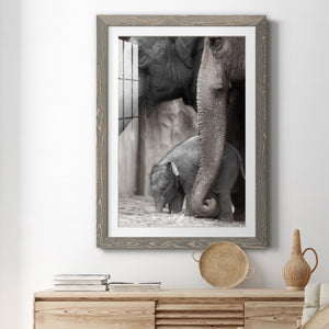 Family Moment - Barnwood Framed Art Print