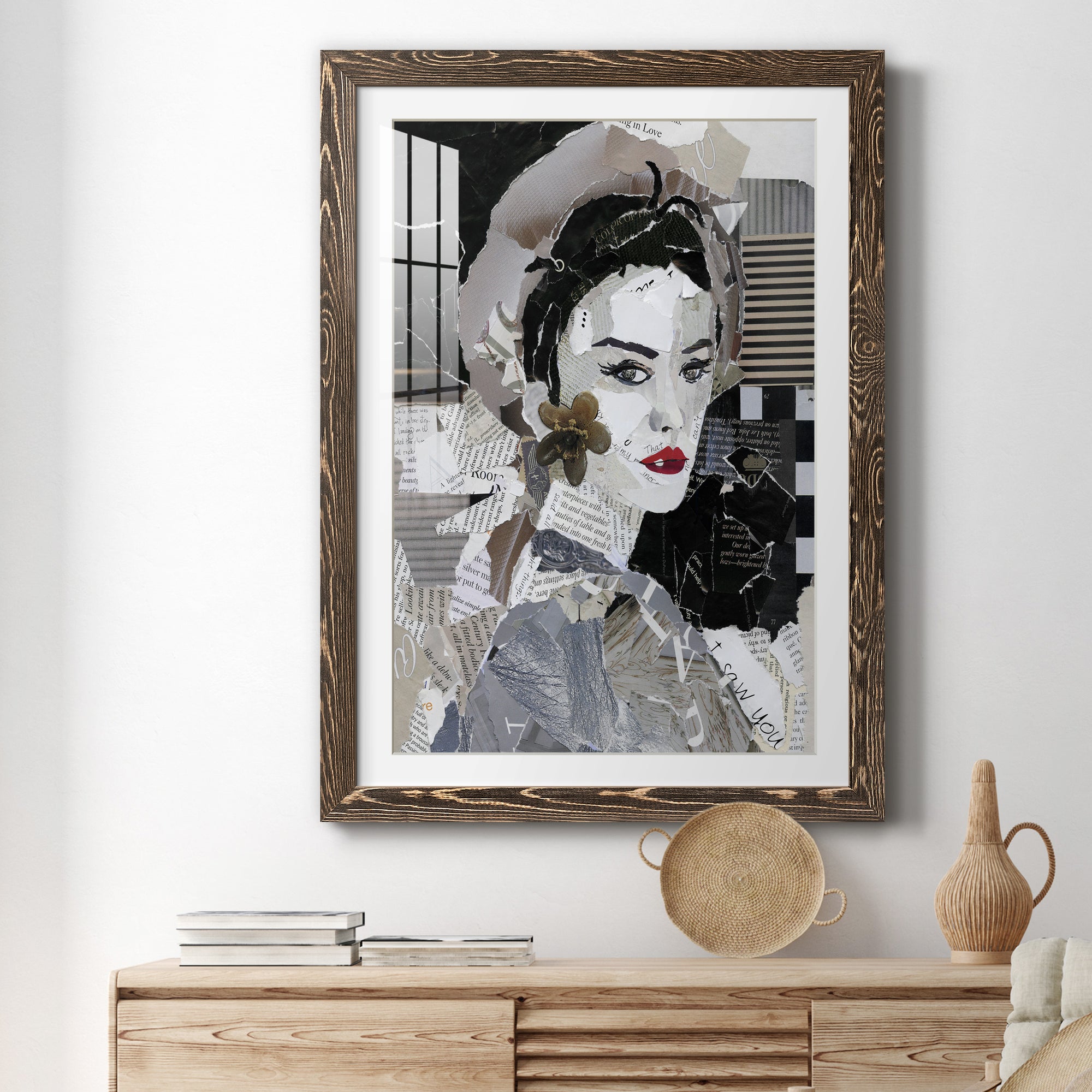 Runway Pause - Barnwood Framed Art Print