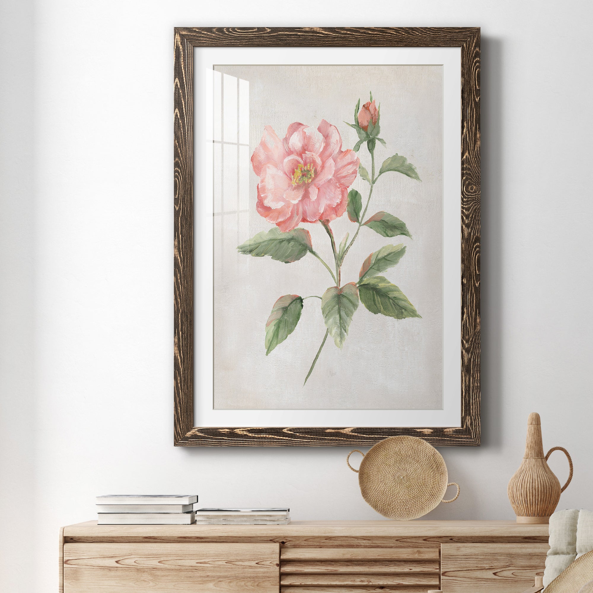 Grandiflora II - Barnwood Framed Art Print