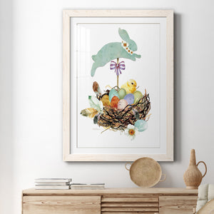 Bunny Hop - Barnwood Framed Art Print