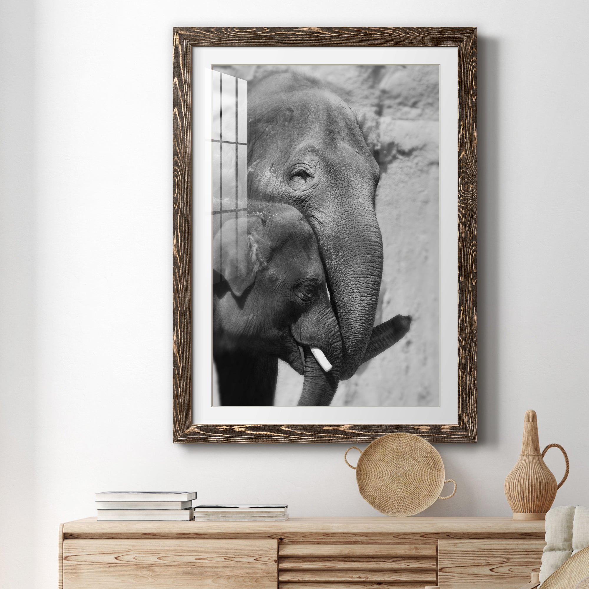 Tender Moment - Barnwood Framed Art Print