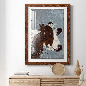 Cow On Galvanized Metal - Barnwood
