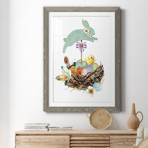 Bunny Hop - Barnwood Framed Art Print
