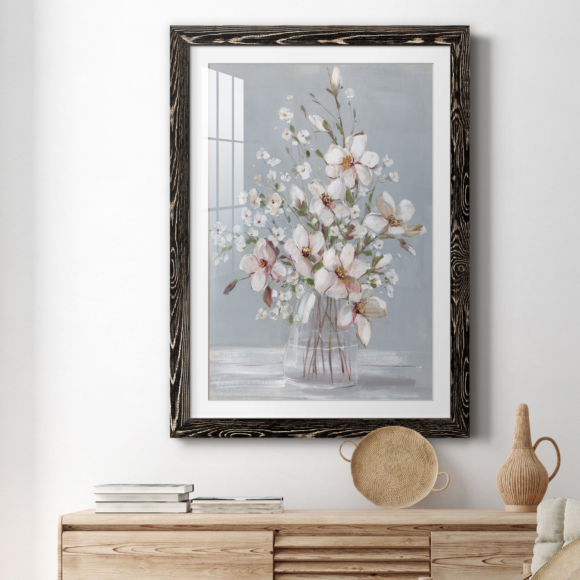 Magnolia Romance - Premium Framed Print - Distressed Barnwood Frame - Ready to Hang