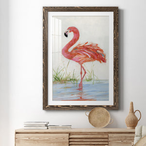 Flamingo II - Barnwood Framed Art Print