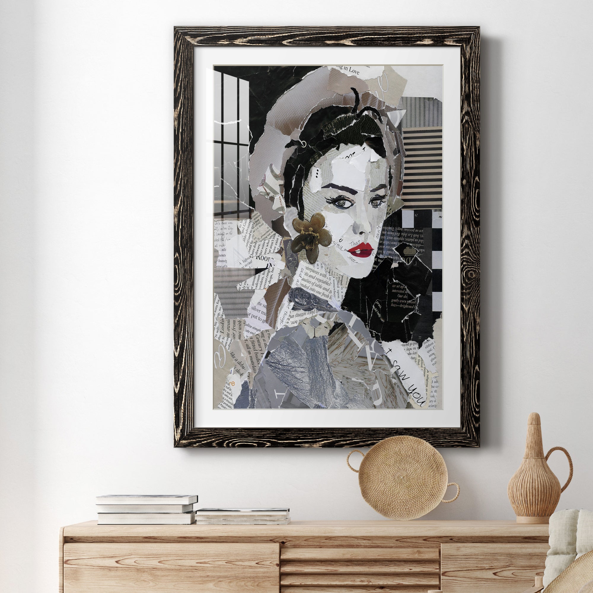 Runway Pause - Barnwood Framed Art Print